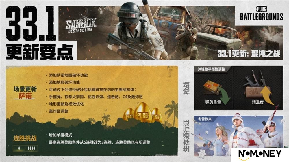 PUBG推出萨诺地形破坏功能，小叮当联名皮肤火热售卖中！